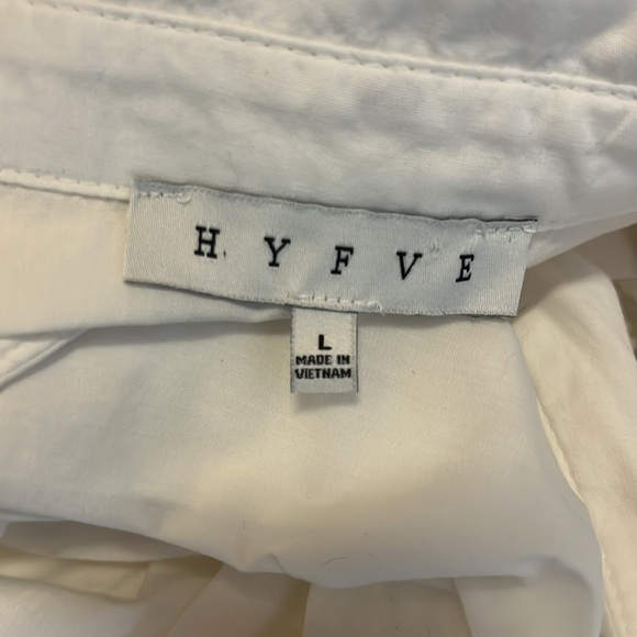 HYFVE Women's White Cotton V-Neck Dress - Picture 7 of 8